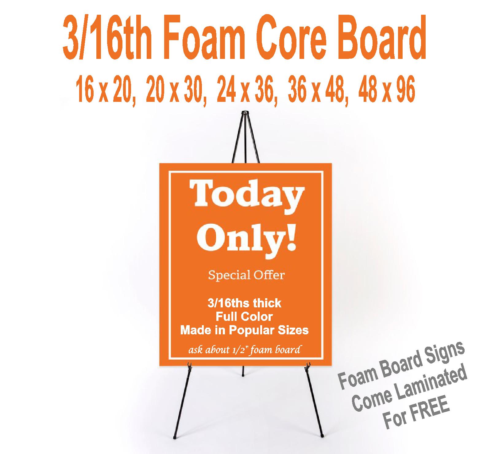 Foam Core Board 3/16 24 x 36